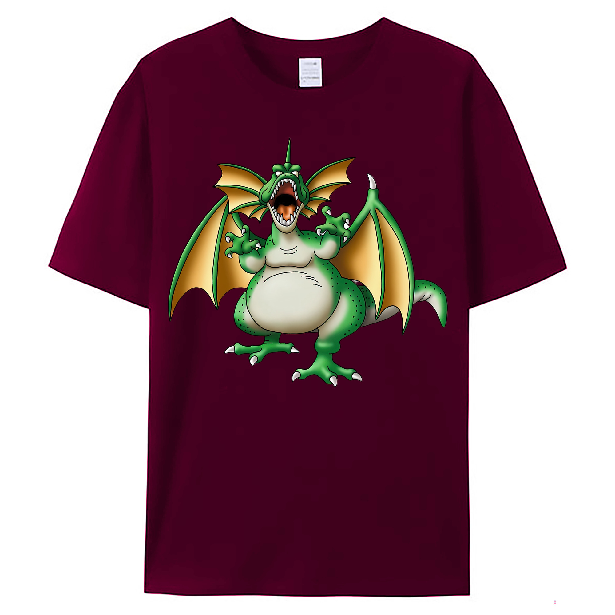 （画像用） ドラゴンクエスト Doragon Kuesuto Dragon Quest レディースカジュアルプリントTシャツ（綿100％）